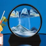 Cornice 3D con montagna di ghiaccio e paesaggio alpino.