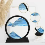 Scultura decorativa di montagna astratta in resina e legno, perfetta come oggetto di design e decorazione scientifica moderna.