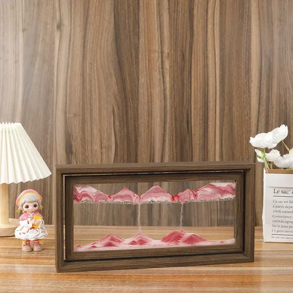 Espositore di montagna in miniatura con paesaggio alpino, perfetto come decorazione scientifica o da collezione, ideale per appassionati di geologia e natura.