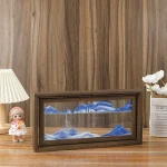 Oggetto decorativo in legno con montagna 3D, ideale per appassionati di scienze e natura, perfetto come decorazione da scrivania o mensola.