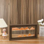 Cornice decorativa con onde di sabbia in movimento, perfetta come oggetto scientifico e decorativo per ambienti educativi o moderni.