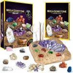Kit di scavi di pietre preziose e minerali per bambini.