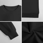 T-shirt nera semplice e versatile, perfetta per ogni occasione, realizzata con tessuto morbido e resistente, con cuciture precise e finiture curate.
