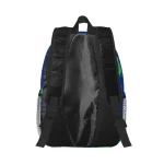Zaino scientifico colorato con scomparti e dettagli in blu, ideale per studenti e appassionati di scienza, perfetto per trasportare libri, materiali scolastici e oggetti personali.