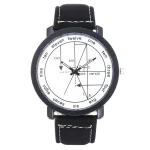 Orologio da polso con quadrante che mostra formule matematiche come seno, coseno e versino, combinando funzionalità scientifiche e stile moderno. Perfetto per appassionati di scienza e matematica.