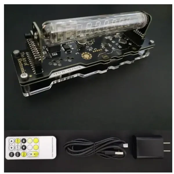 Sensore di luce digitale con circuito elettronico e alimentatore, ideale per progetti scientifici e decorazioni tecnologiche. Include telecomando e cavo di alimentazione per facile utilizzo.