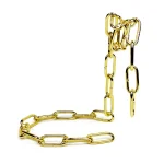Pendente decorativo a catena dorata in stile scientifico, perfetto come oggetto di decorazione o accessorio di design.