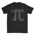 T-shirt nera con simbolo matematico composto da numeri e codici in bianco.