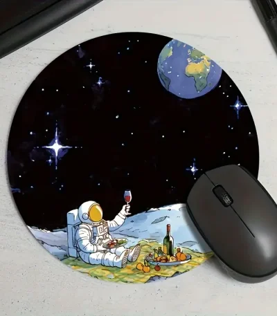 Vassoio decorativo con astronauta e pianeta Terra, ideale per appassionati di scienza e spazio, perfetto come decorazione originale e funzionale.