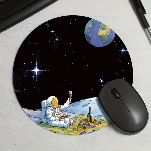 Vassoio decorativo con astronauta e pianeta Terra, ideale per appassionati di scienza e spazio, perfetto come decorazione originale e funzionale.