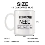 Tazza da caffè da 11 oz con design della tavola periodica, resistente al microonde e alla lavastoviglie, perfetta come regalo o decorazione scientifica.