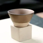 Piatto di terracotta con base in cemento, ideale come decorazione scientifica o oggetto da collezione, perfetto per ambienti educativi o di design.