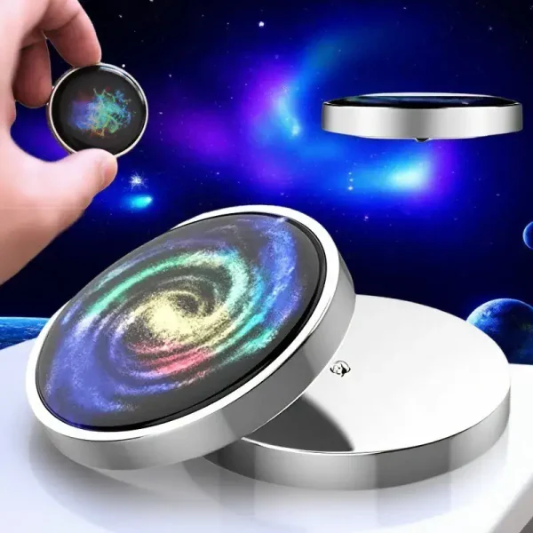 Sfera galattica luminosa con effetto universo, decorazione scientifica futuristica, perfetta per ambienti educativi e di design.