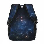 Zaino con stampa a tema galassia e stelle, perfetto per appassionati di astronomia e decorazioni scientifiche. Ideale per scuola, viaggio o uso quotidiano, con spazio e stile ispirato all'universo.