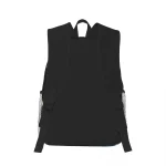 Zaino scientifico nero con scomparti e tasche, ideale per studenti e appassionati di scienza, resistente e pratico.