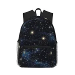 Zaino con design stellare e costellazioni, perfetto per appassionati di astronomia e decorazioni scientifiche, ideale per scuola, viaggio o uso quotidiano.