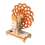 Modello di motore di scoppio in miniatura con ingranaggi e componenti in legno, ideale per decorazioni scientifiche e progetti educativi.