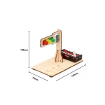 Pendolo scientifico con batterie e strumenti di misurazione, perfetto per decorazioni e oggetti educativi. Dimensioni: 130x70x100mm.