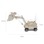 Modello di gru in legno per decorazioni scientifiche, perfetto come oggetto decorativo o educativo, con dimensioni di 26x18,5x7,3 cm.