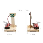Modello di laboratorio scientifico con motore e batteria, perfetto per esperimenti educativi e decorazioni scientifiche.