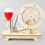 Vite di Newton con sfera luminosa, modello didattico di fisica per esperimenti di dinamica e conservazione dell'energia.