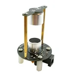 Punto di fusione di metallo scientifico, modello di laboratorio con componenti metallici e supporto in plastica, ideale per esperimenti di fisica e chimica.