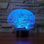 Lampada 3D a forma di cervello umano, decorazione scientifica luminosa, oggetto di design innovativo, perfetta per ambienti moderni e studi di neuroscienze.