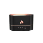 Vaporizzatore a vapore caldo con design elegante e simbolo di fiamma, ideale per aromaterapia e benessere domestico.
