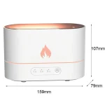 Vaso diffusore di aromi con fiamma LED, design elegante e moderno, ideale per creare un'atmosfera rilassante in casa o in ufficio.