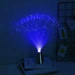 Lampada LED decorativa con effetto fioritura blu, ideale per ambienti scientifici e decorativi.
