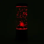 Vaso decorativo con effetto nebula luminosa rossa, ideale come oggetto scientifico e decorativo per ambienti moderni e innovativi.