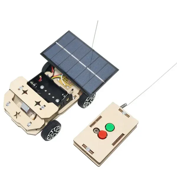 Robot solare con telecomando e pannello solare, perfetto come oggetto decorativo e educativo per appassionati di scienza e tecnologia.