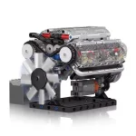 Motore a Lego Technic con ingranaggi e componenti meccanici, perfetto per progetti di modellismo e decorazioni scientifiche.