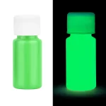 Pillola fluorescente verde visibile anche al buio, con capsula luminosa che si illumina al buio, ideale per decorazioni scientifiche e oggetti luminosi.