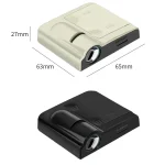 Pulsante di avvio per proiettore portatile, compatto e facile da usare, con dimensioni di 65x63x27mm, disponibile in colore nero e bianco, ideale per presentazioni e uso in movimento.