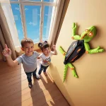 Robot rana educativo per bambini, giocattolo scientifico interattivo con luci e suoni, stimola l'apprendimento e la creatività dei più piccoli.