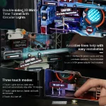 Gioco interattivo con tunnel a specchio 3D e luci circolari.