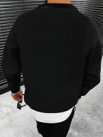 Pile nero unisex, ideale per la decorazione o come abbigliamento sportivo, con un design semplice e moderno. Perfetto per un look casual o per aggiungere un tocco scientifico al tuo stile.
