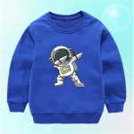 Abbigliamento per bambini con motivo di astronauta in costume spaziale.