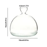 Vaso in vetro trasparente con forma unica, ideale come oggetto decorativo scientifico o da collezione. Perfetto per appassionati di scienza e design minimalista.