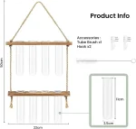 Vetrina decorativa con provette di vetro e accessori per esperimenti scientifici, ideale per arredamento a tema scientifico o educativo.