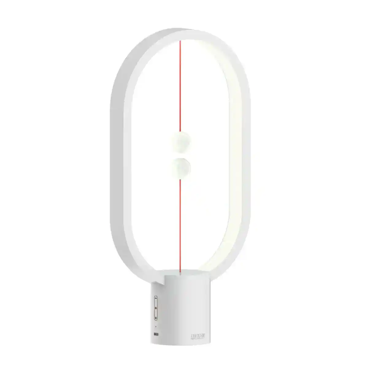 Orologio da tavolo a LED con design minimalista bianco, ideale come decorazione scientifica moderna e funzionale per ambienti di studio o ufficio.